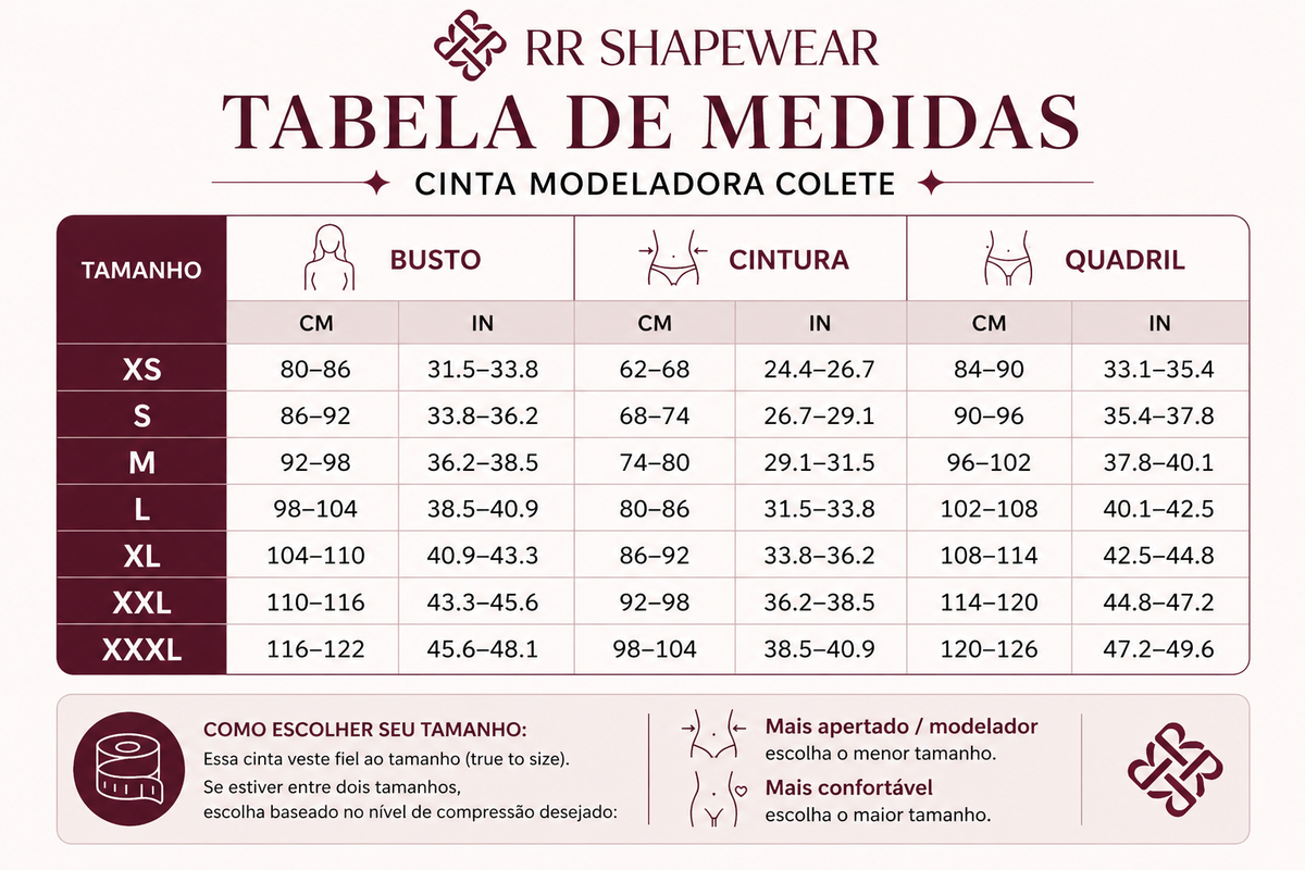 RR 01 - Colete Modelador RR Sculpt com Zíper Frontal