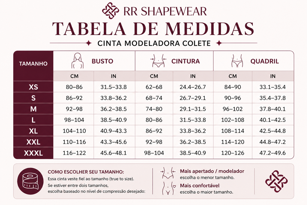 Colete Modelador RR Sculpt com Zíper Frontal