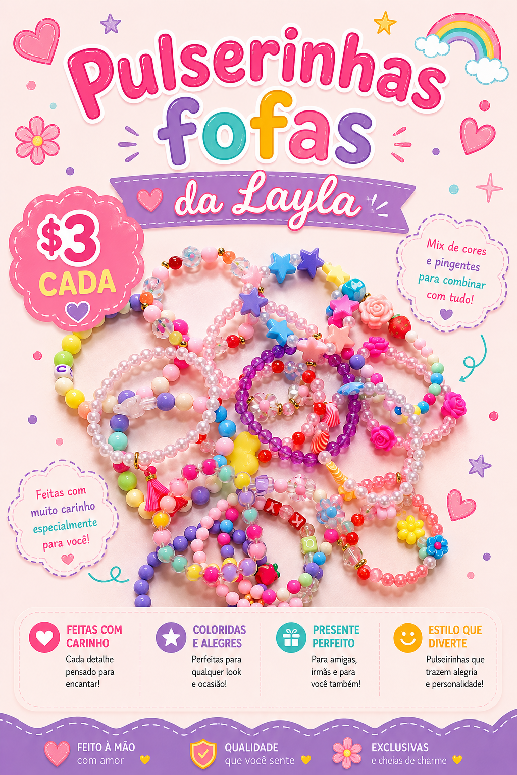 Pulseirinhas fofas da Layla