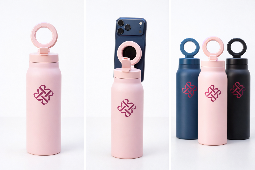Garrafa Térmica RR com Suporte Discreto para Celular (710 ml )