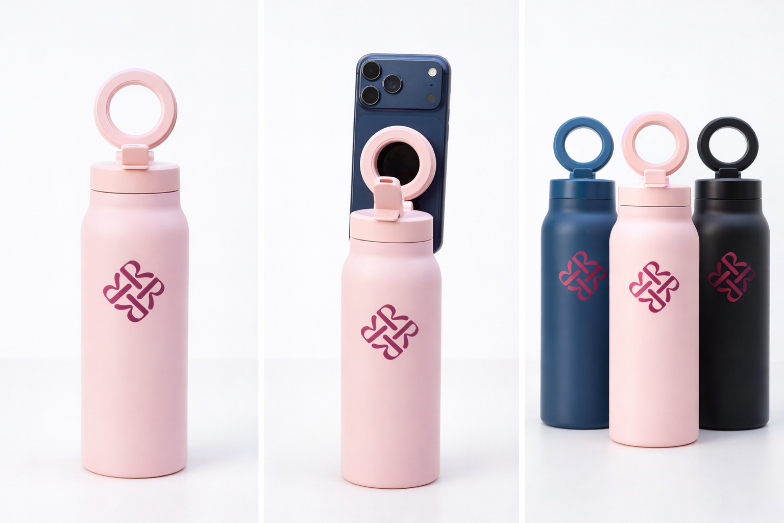Garrafa Térmica RR com Suporte Discreto para Celular (710 ml )