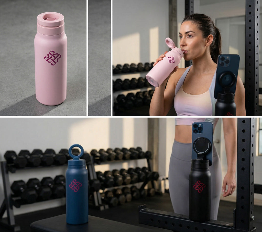 Garrafa Térmica RR com Suporte Discreto para Celular (710 ml )